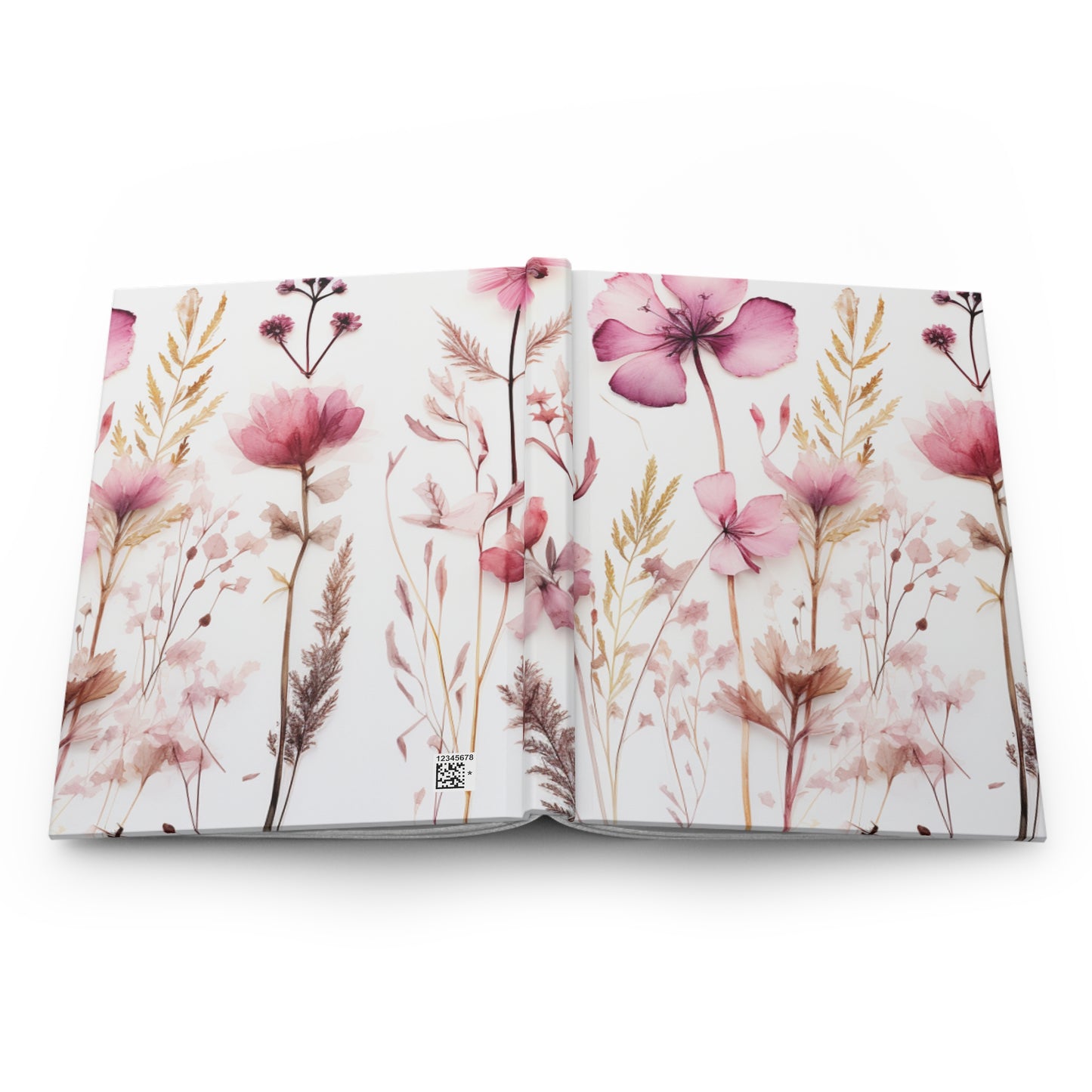 Pink Floral Hardcover Journal Matte