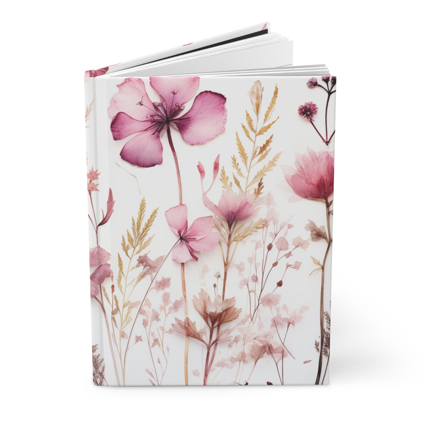 Pink Floral Hardcover Journal Matte