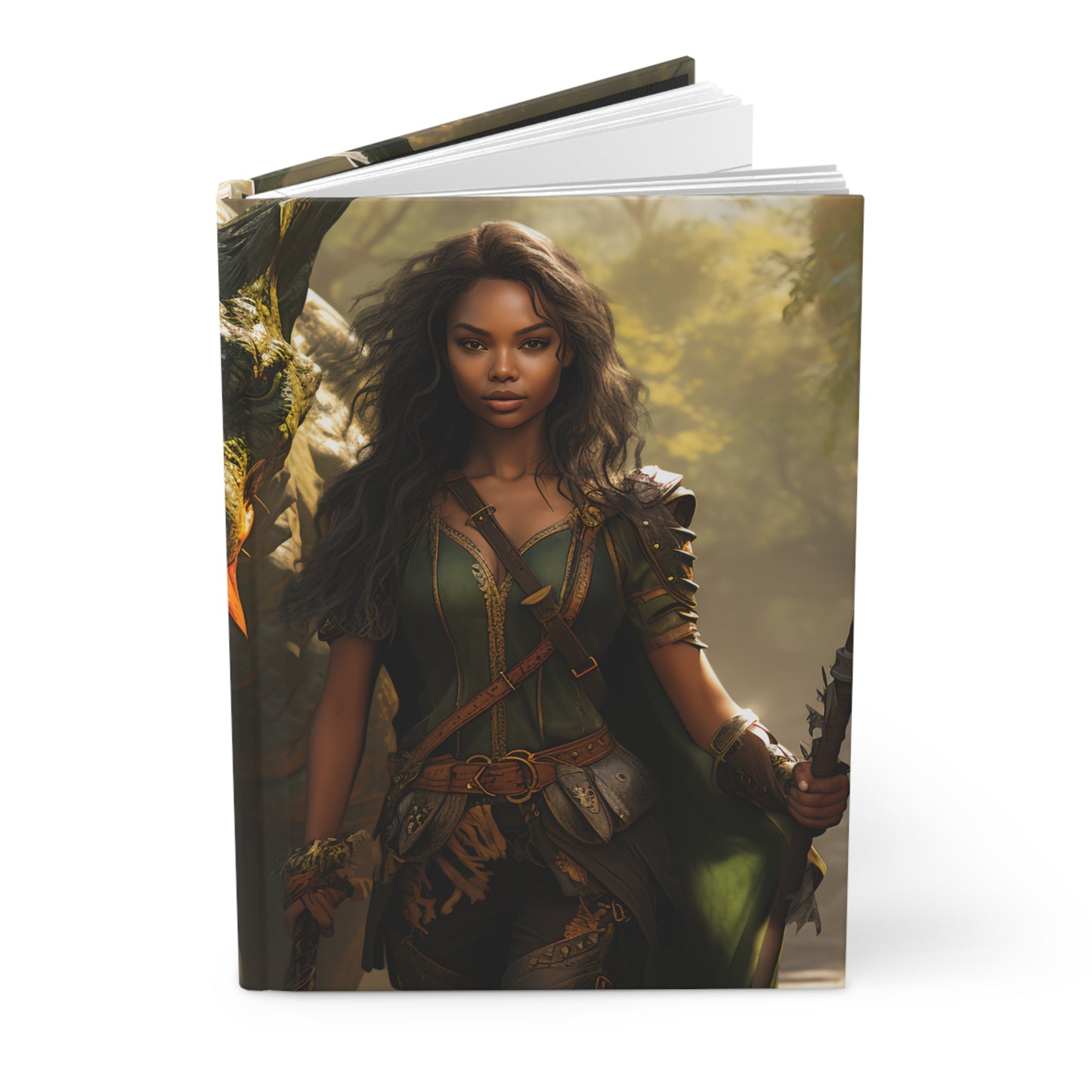 Girl with Dragon 2 Hardcover Journal Matte