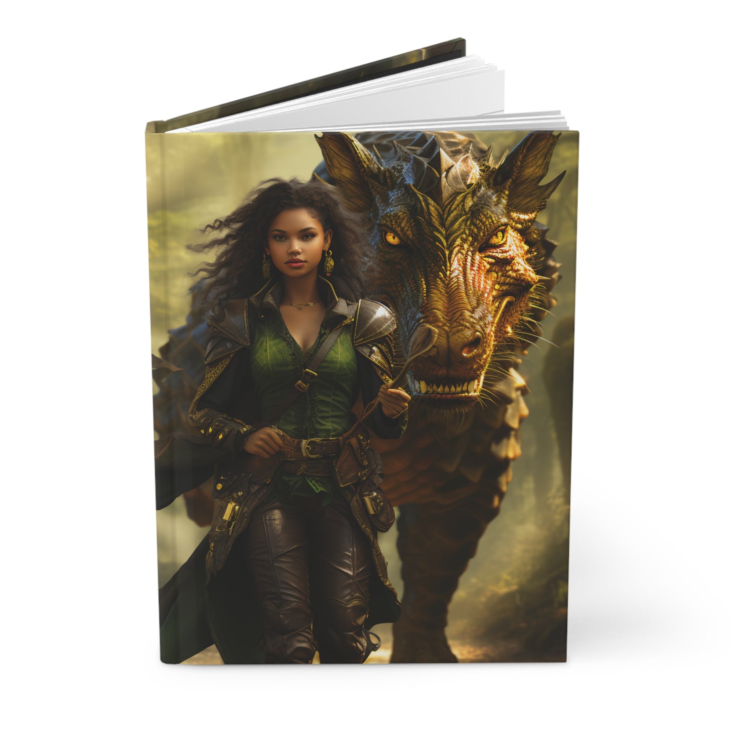 Girl with Dragons Hardcover Journal Matte