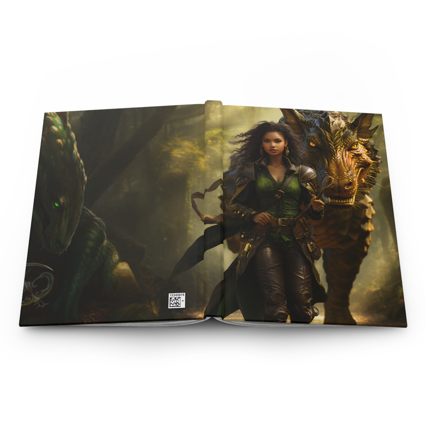Girl with Dragons Hardcover Journal Matte