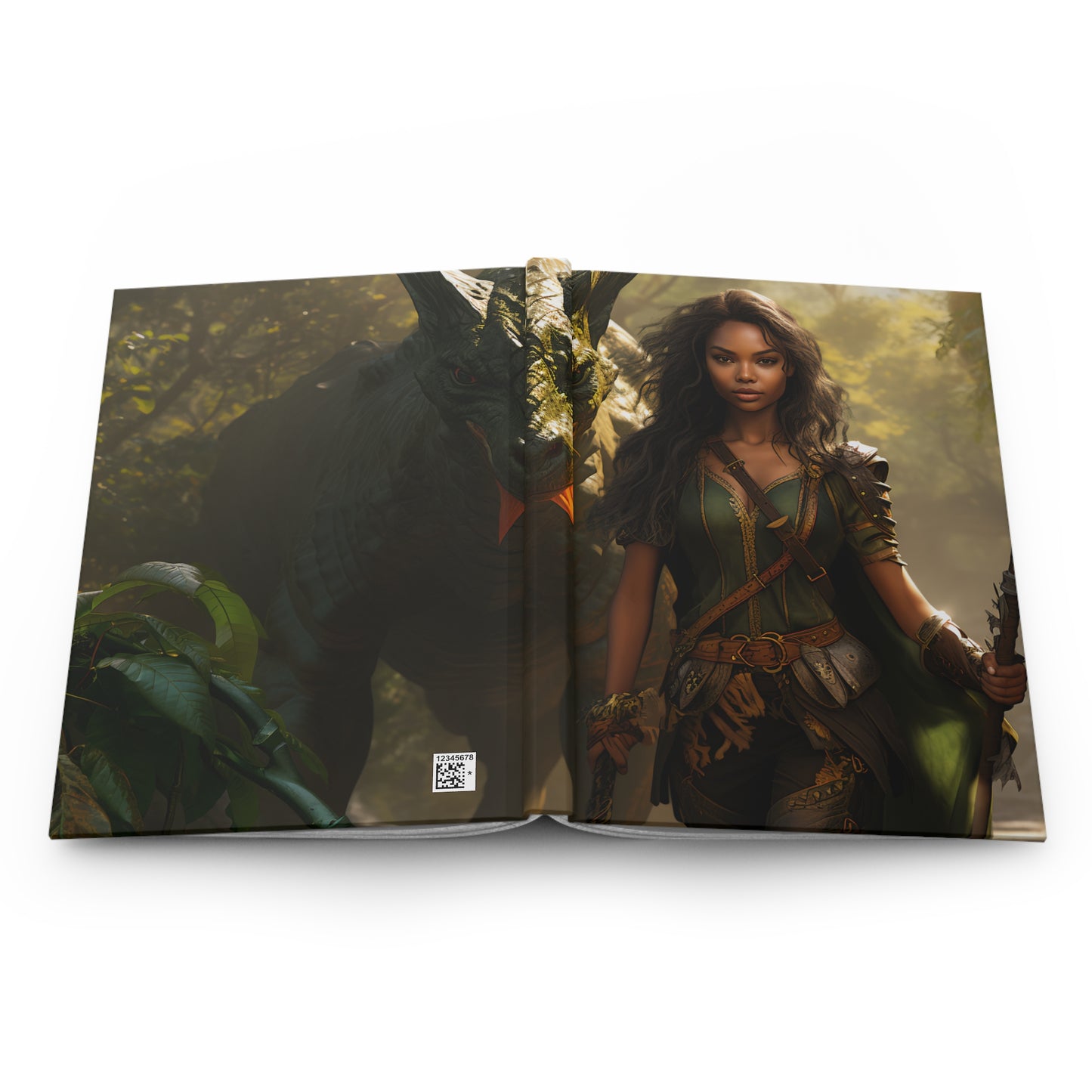 Girl with Dragon 2 Hardcover Journal Matte