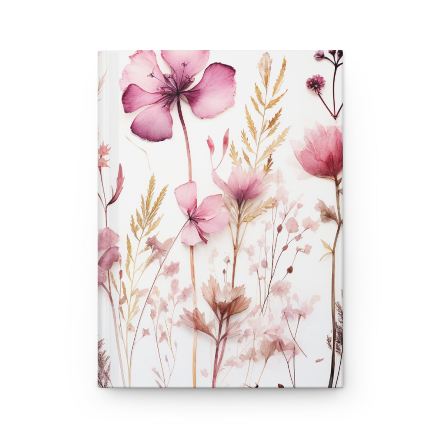 Pink Floral Hardcover Journal Matte