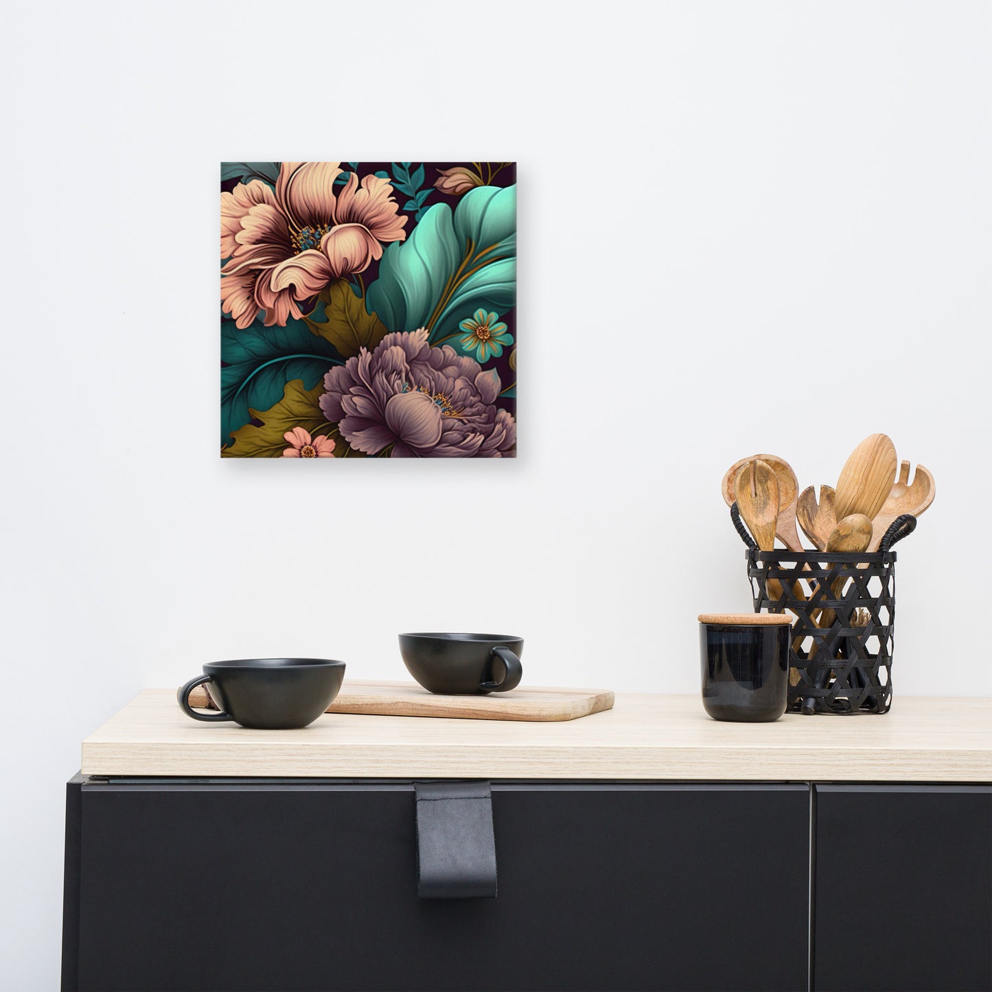 Abstract Flowers Canvas