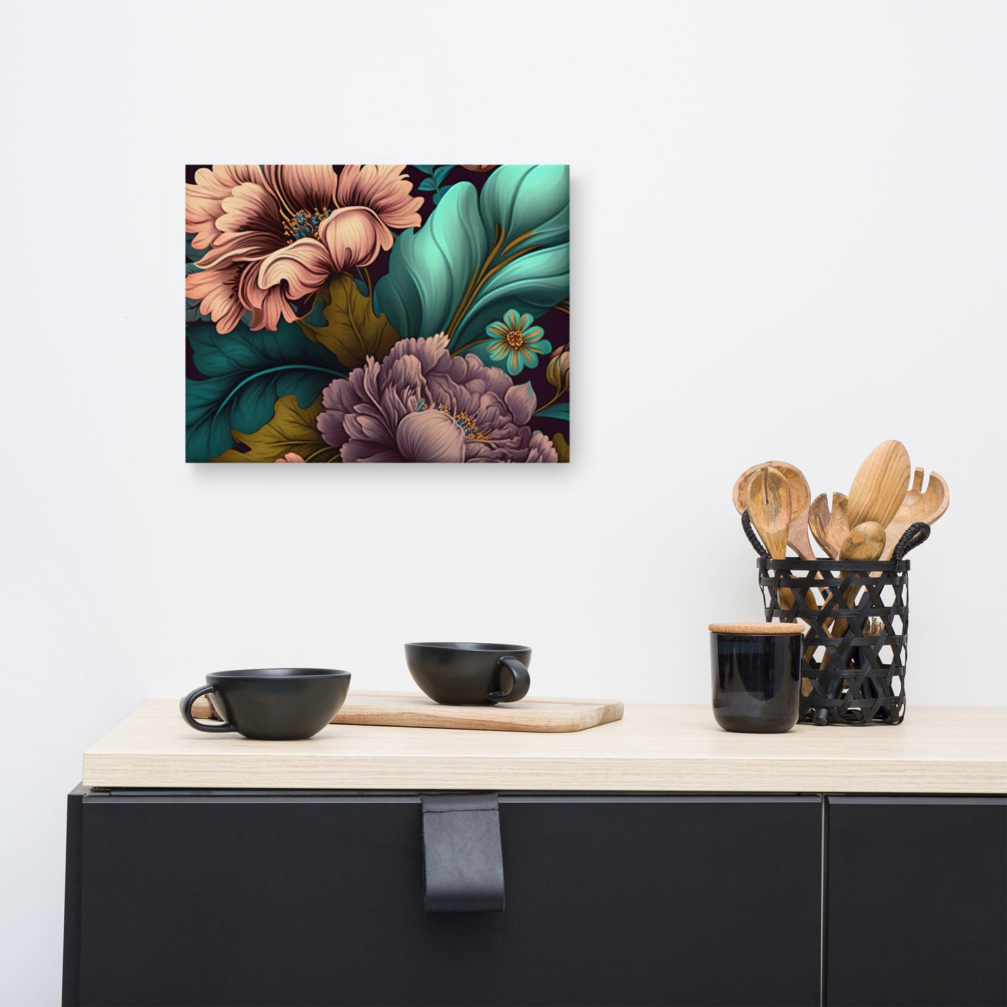 Abstract Flowers Canvas