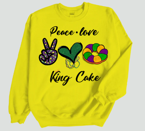 Peace Love King Cake T-shirt