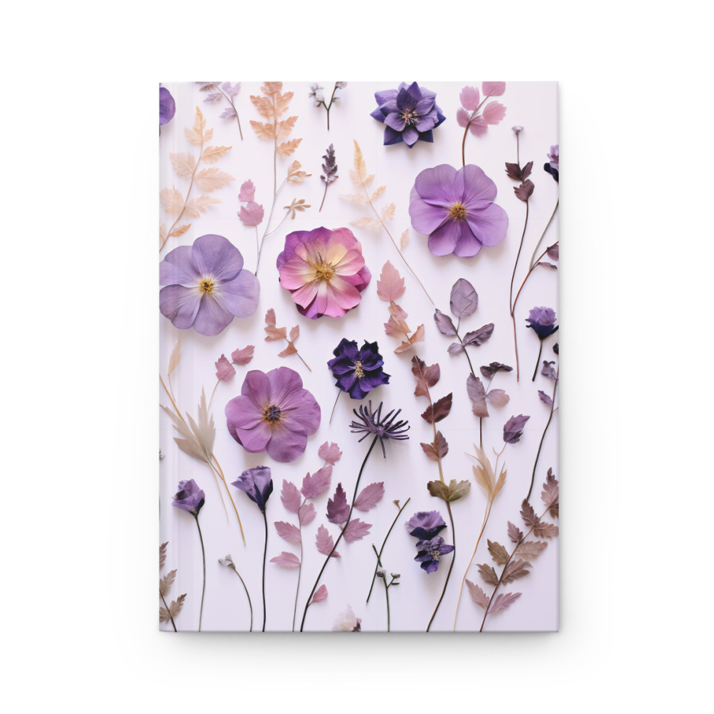 Purple Floral Hardcover Journal Matte