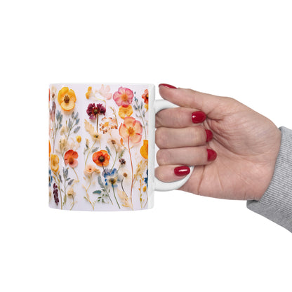 Floral Ceramic Mug 11oz