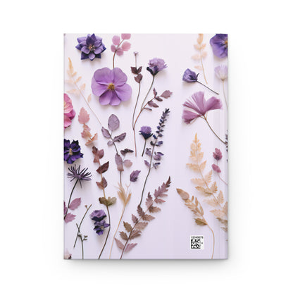 Purple Floral Hardcover Journal Matte