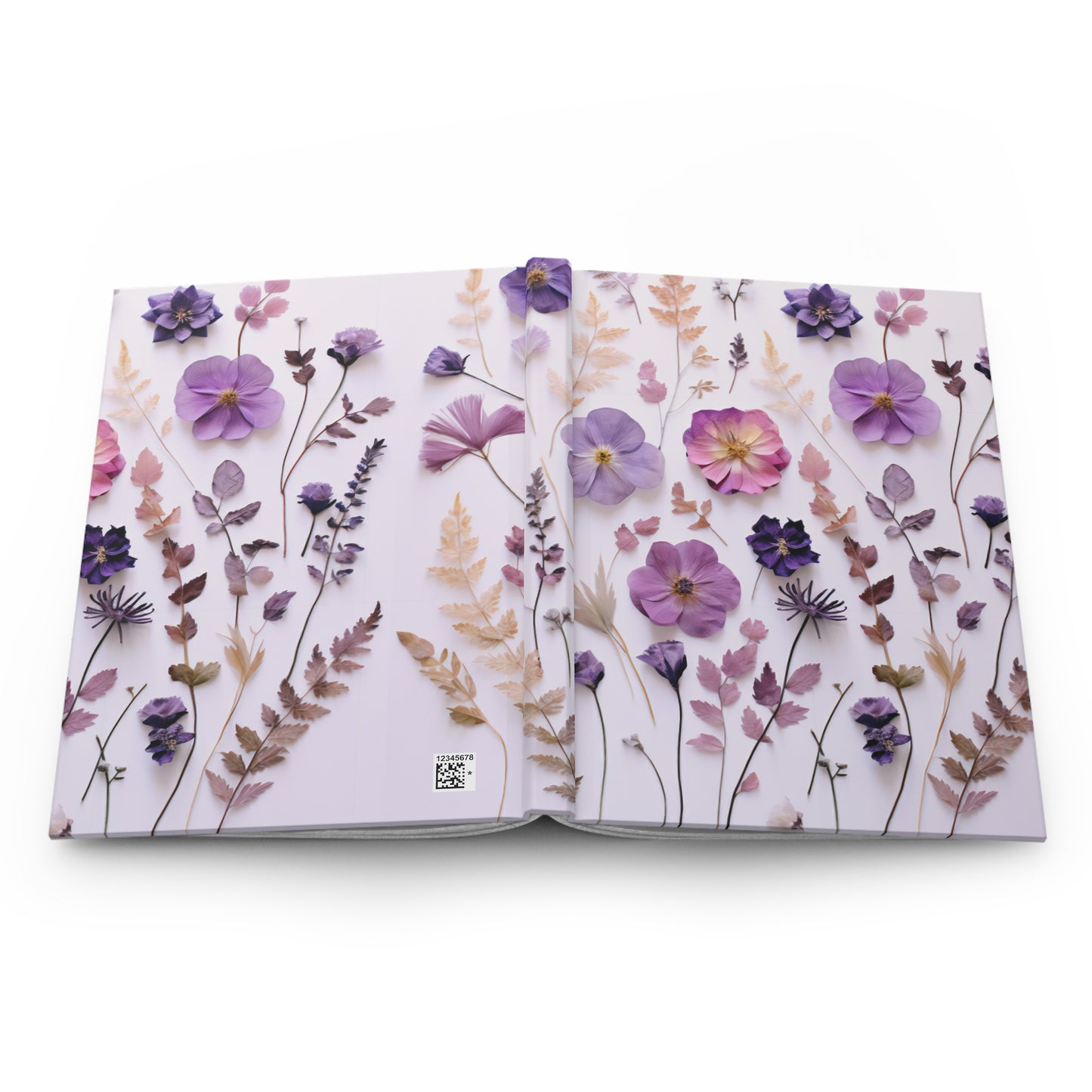 Purple Floral Hardcover Journal Matte