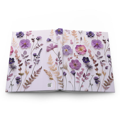 Purple Floral Hardcover Journal Matte