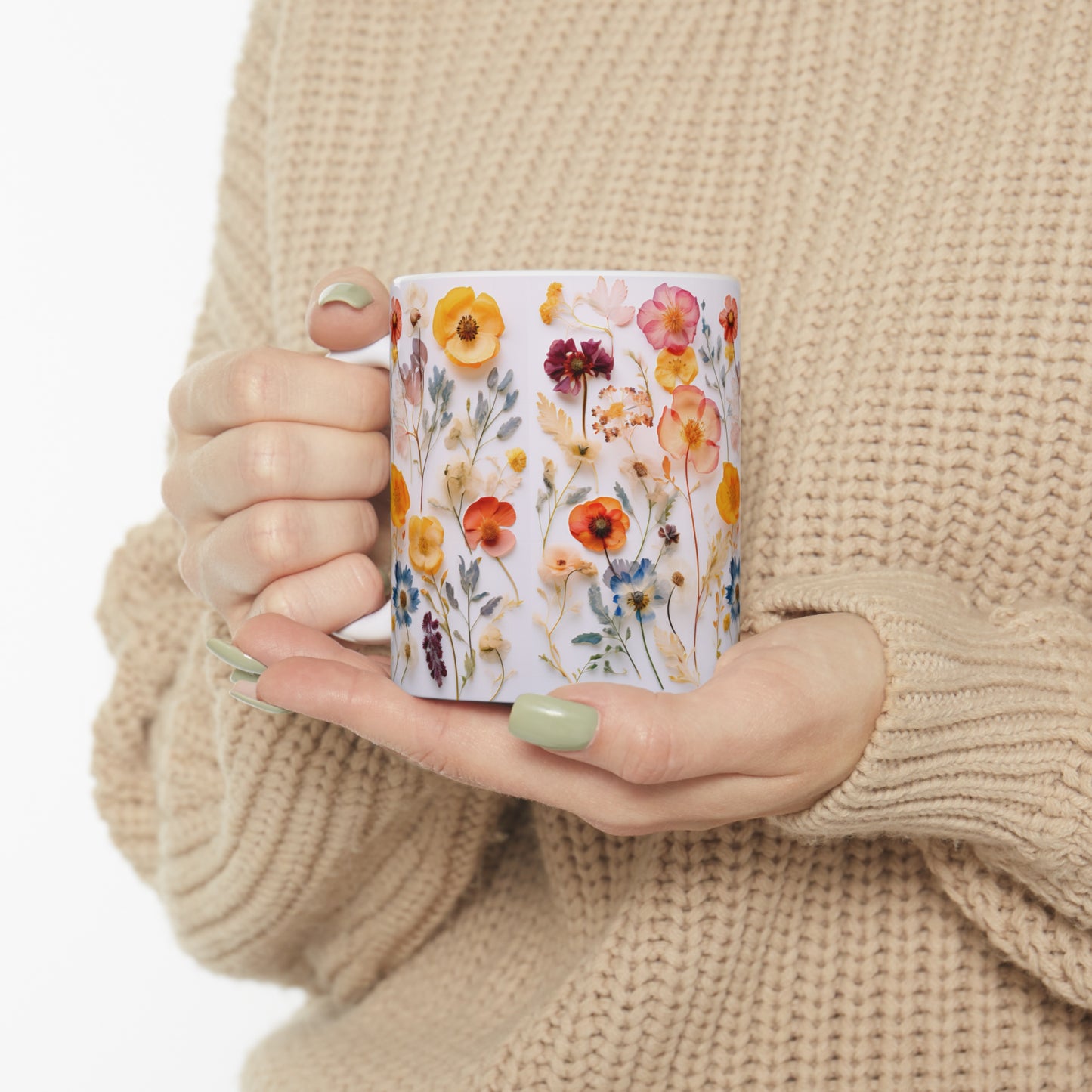 Floral Ceramic Mug 11oz