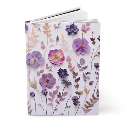 Purple Floral Hardcover Journal Matte