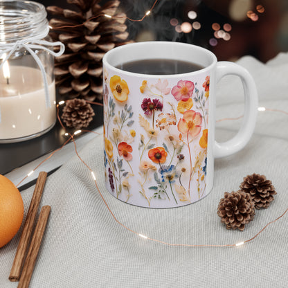 Floral Ceramic Mug 11oz