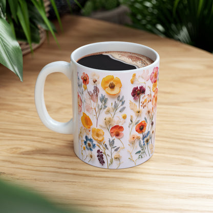 Floral Ceramic Mug 11oz