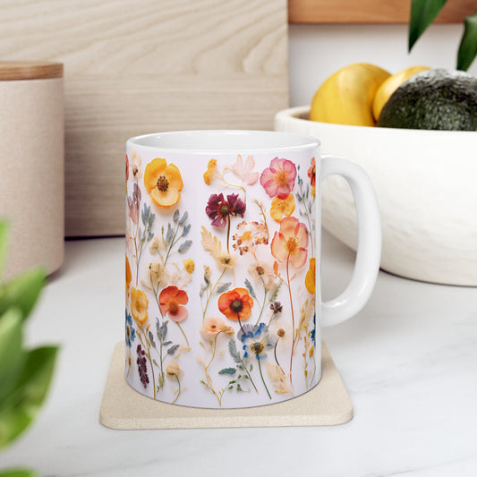 Floral Ceramic Mug 11oz