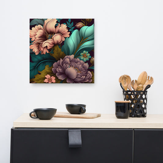 Abstract Flowers Canvas