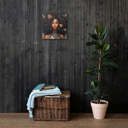 Woman with Flower in her Hair Canvas