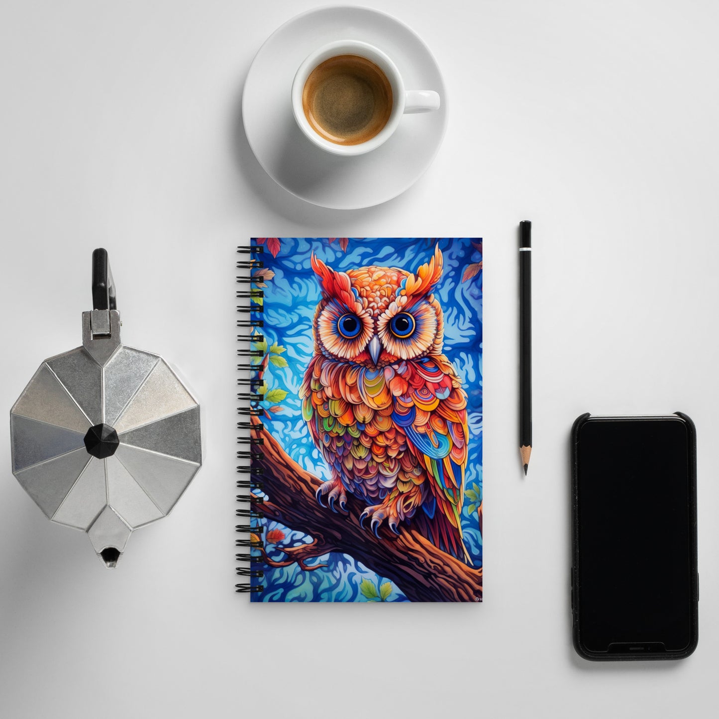 Owl Spiral notebook