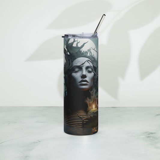 Haunted Face Stainless steel tumbler