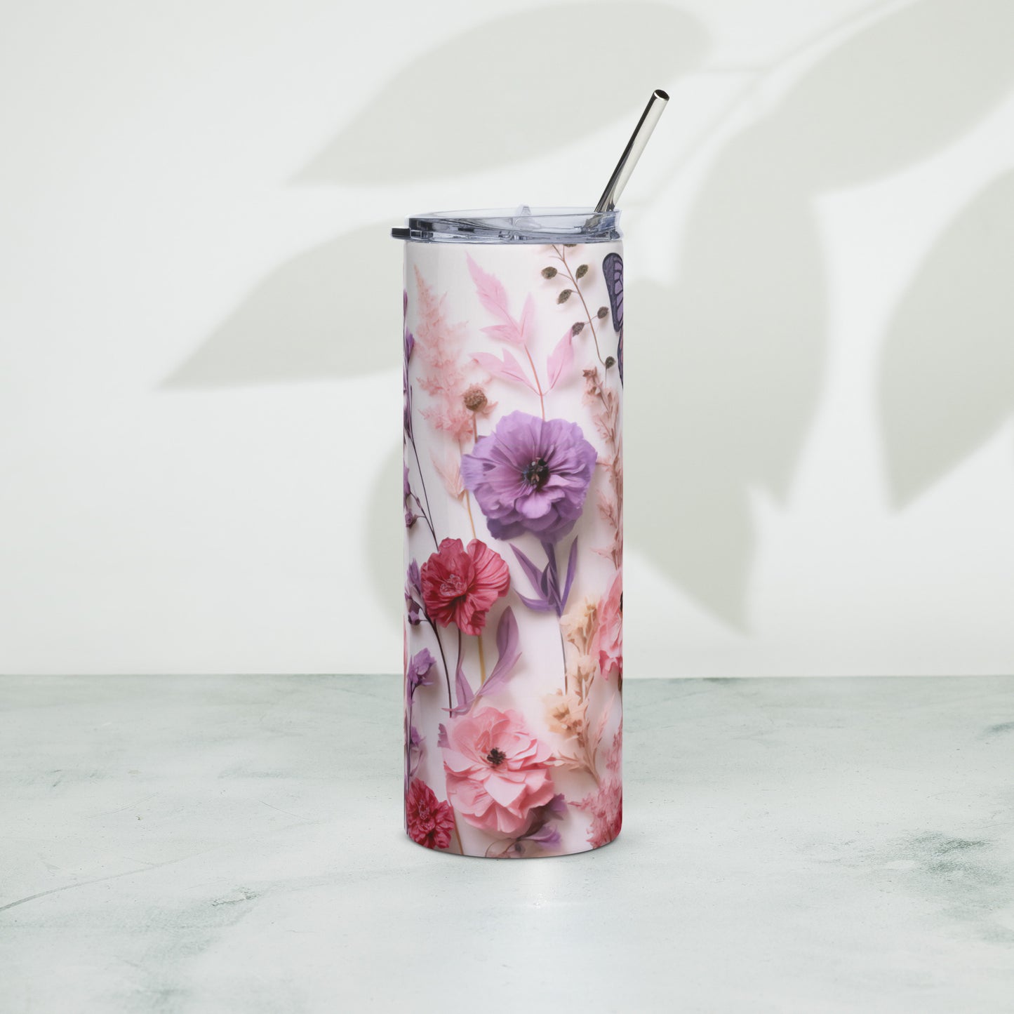 Floral Stainless steel tumbler