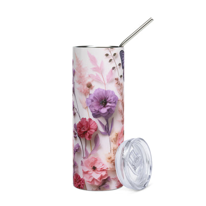 Floral Stainless steel tumbler